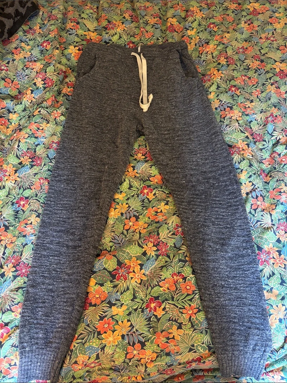 Free People Marled Charcoal Gray Jogger Pants